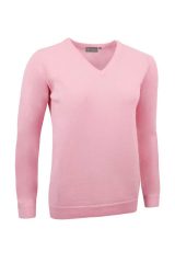 Ladies Lambswool V neck in candy