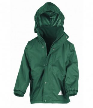 Green Waterproof Jacket with Fleece Lining 160b